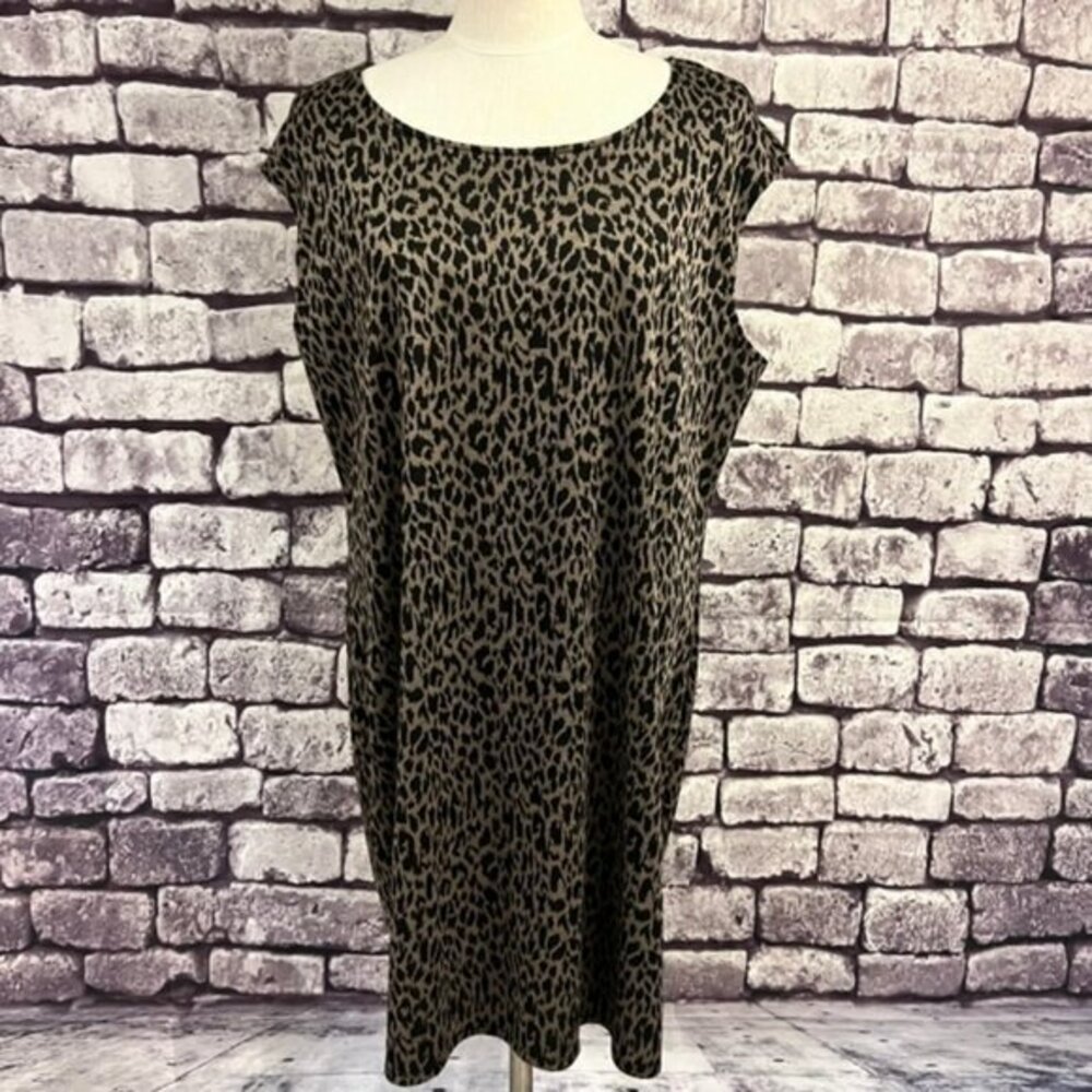 Nine West NWT Black & Brown Sleeveless Dress Size XXL